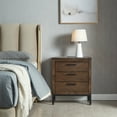 thumbnail image 5 of Leick Home Tableau Side Table with Drawer and Cabinet, Rustic Modern, USB-C Fast Charging Port, 5 of 21