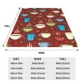 thumbnail image 3 of Honeii Coffee Cups Print Fleece Blanket - Throw Blanket for Bed, Sofa, Couch, Camping, and Travel , Microplush Ultra Soft Warm Blanket-40"x30", 3 of 7