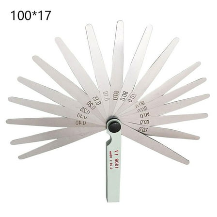 GLFILL 1Pc 0.02 To 1mm 17 Blade Thickness Gap Metric Filler Feeler Gauge Measure Tool