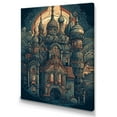 thumbnail image 2 of Designart "Blue And Orange Capturing The Magic" City Art Deco Canvas Wall Art, 2 of 5