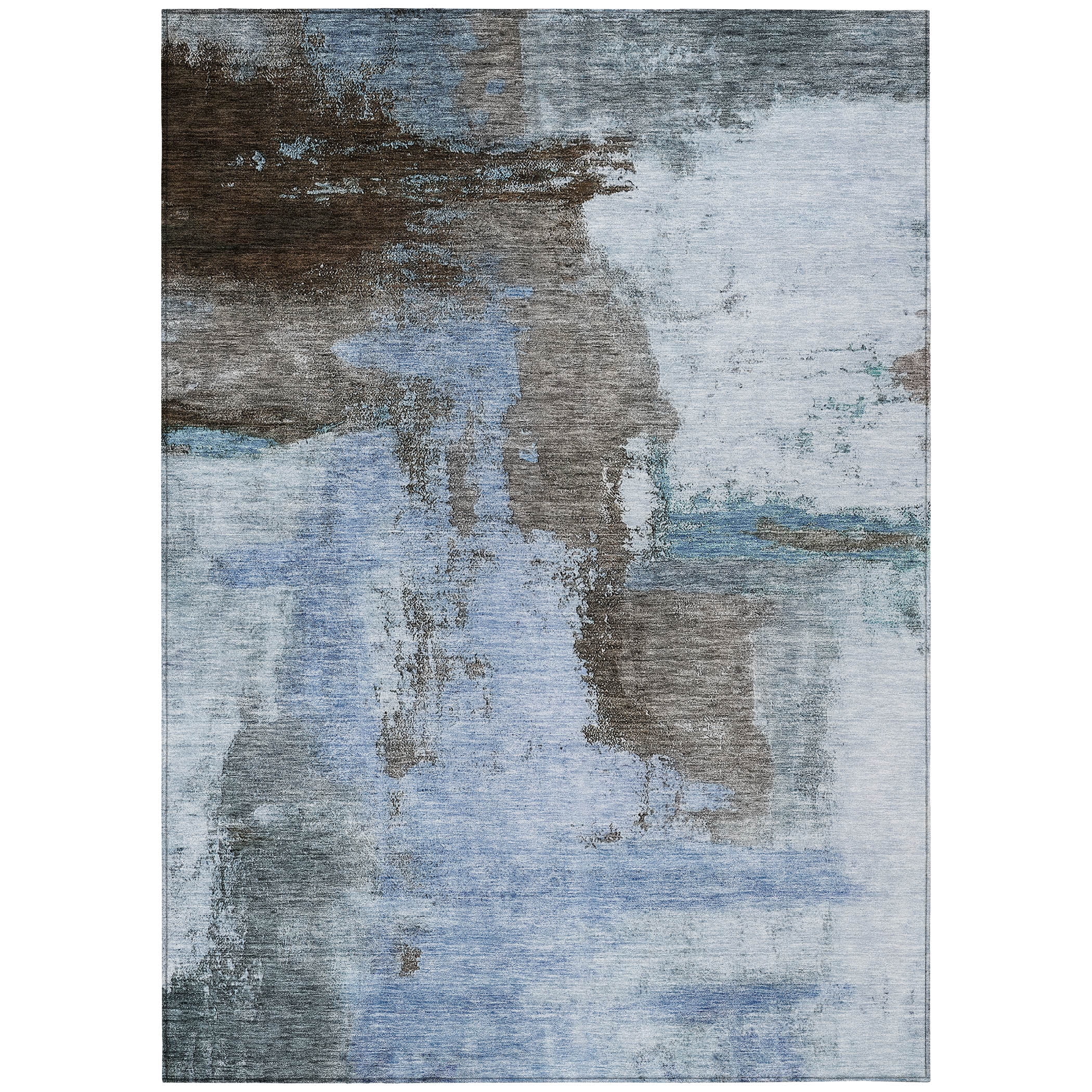 Addison Rugs Chantille Indoor/Outdoor Transitional Modern Blue Washable Rectangle Rug, 2'6" x 3'10"