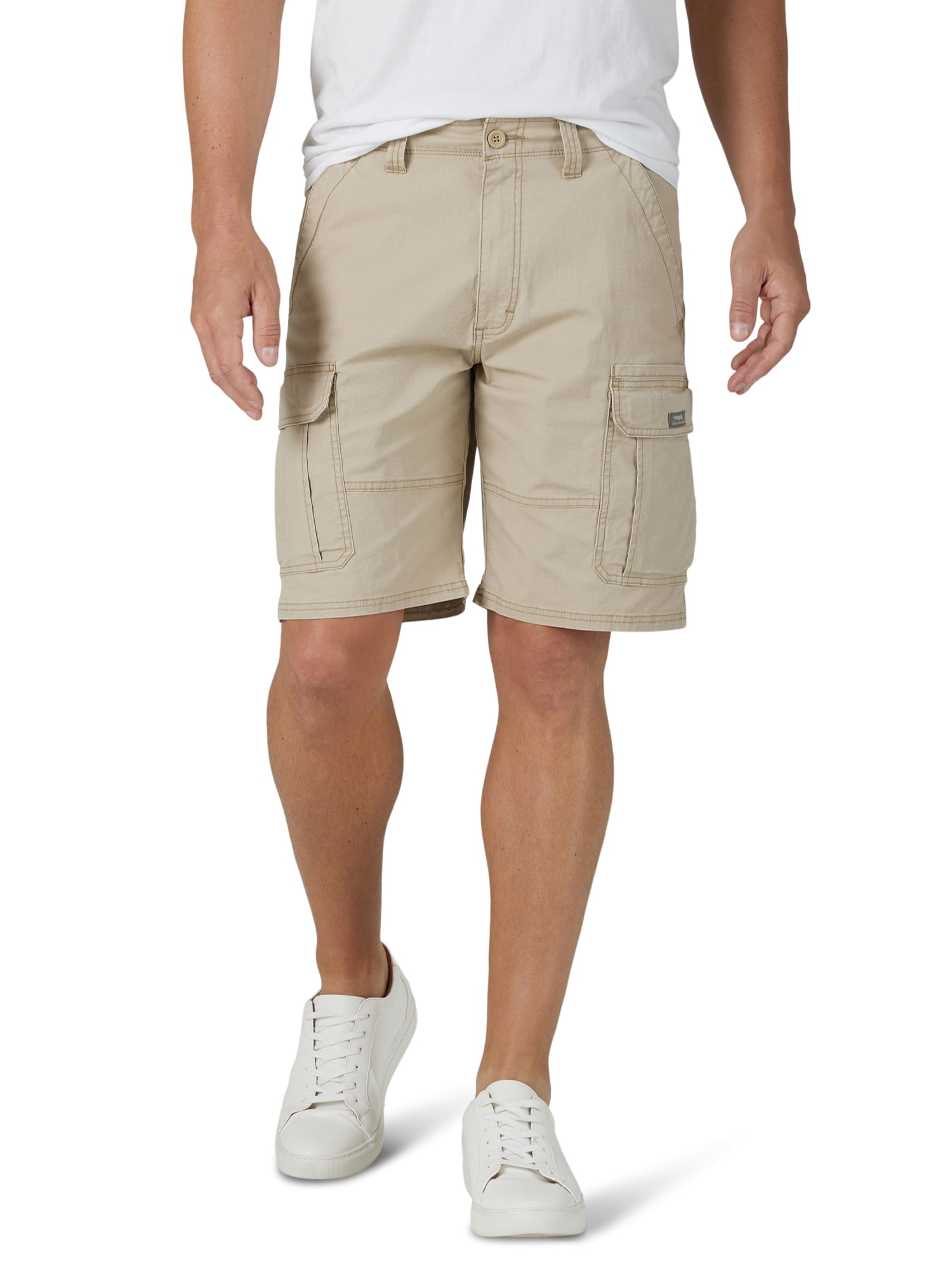 Men's Classic Relaxed Fit Stretch Cargo Short Comfort Knee Length Flat Front Shorts with Pockets 