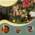 thumbnail image 3 of Matsuzay 10 piezas de flores artificiales de Navidad, flor de Pascua con purpurina, flor falsa reutilizable, manualidades DIY, fiesta de boda, Año Nuevo Kits de decoración para fiestas blanco Matsuzay HA008610-04, 3 of 6