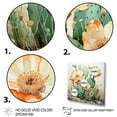 thumbnail image 3 of Designart "Coral Green Cactus Desert Blooms Painting I" Floral Floater Framed Canvas Print, 3 of 7