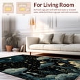 thumbnail image 2 of ODIKA 4'x6' Machine Washable Non-Slip Area Rug, Goth with Artistic Mushrooms and Celestial Graphics High Traffic Rug, Black, 39620, 2 of 7