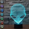 thumbnail image 1 of LINLIN 3D Alien Illusion LED Night Light,7 Colors Gradual Changing Optical Illusion Acrylic Lamp USB Touch Bedside Table Lamp for Holiday Gifts or Home Decorations, 1 of 9