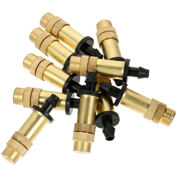 10 Pcs Adjustable Atomizing Nozzle Hose Mister Heads Copper Misting Sprayer for Connector Nozzles