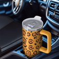 thumbnail image 6 of 40oz Tumbler with Handle and Straw, Vacuum Insulated Stainless Steel Travel Mug, Fits Car Cup Holder, Animal Print, 6 of 6