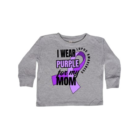 

Inktastic I Wear Purple For My Mom Lupus Awareness Gift Toddler Boy or Toddler Girl Long Sleeve T-Shirt
