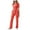 J01#Orange, variant on zfwon 2 Piece Outfits Women Co Ord Sets Slim Fit Women's Short Sleeve V-Neck Tops & Cargo Pants Matching Set with Multiple Pockets Solid Casual Tracksuit Comfort Workwear