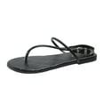 thumbnail image 2 of Wavsuf Flat Sandals for Women Casual Summer Black Thong Sandals Size 7.5, 2 of 5