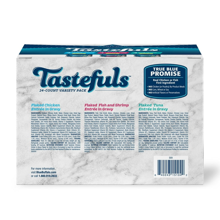 Free Shipping! Blue Buffalo Flaked Wet Cat Food Variety Pack with Real Meat  First Never Artificial Flavors 12 Pack - Walmart.com