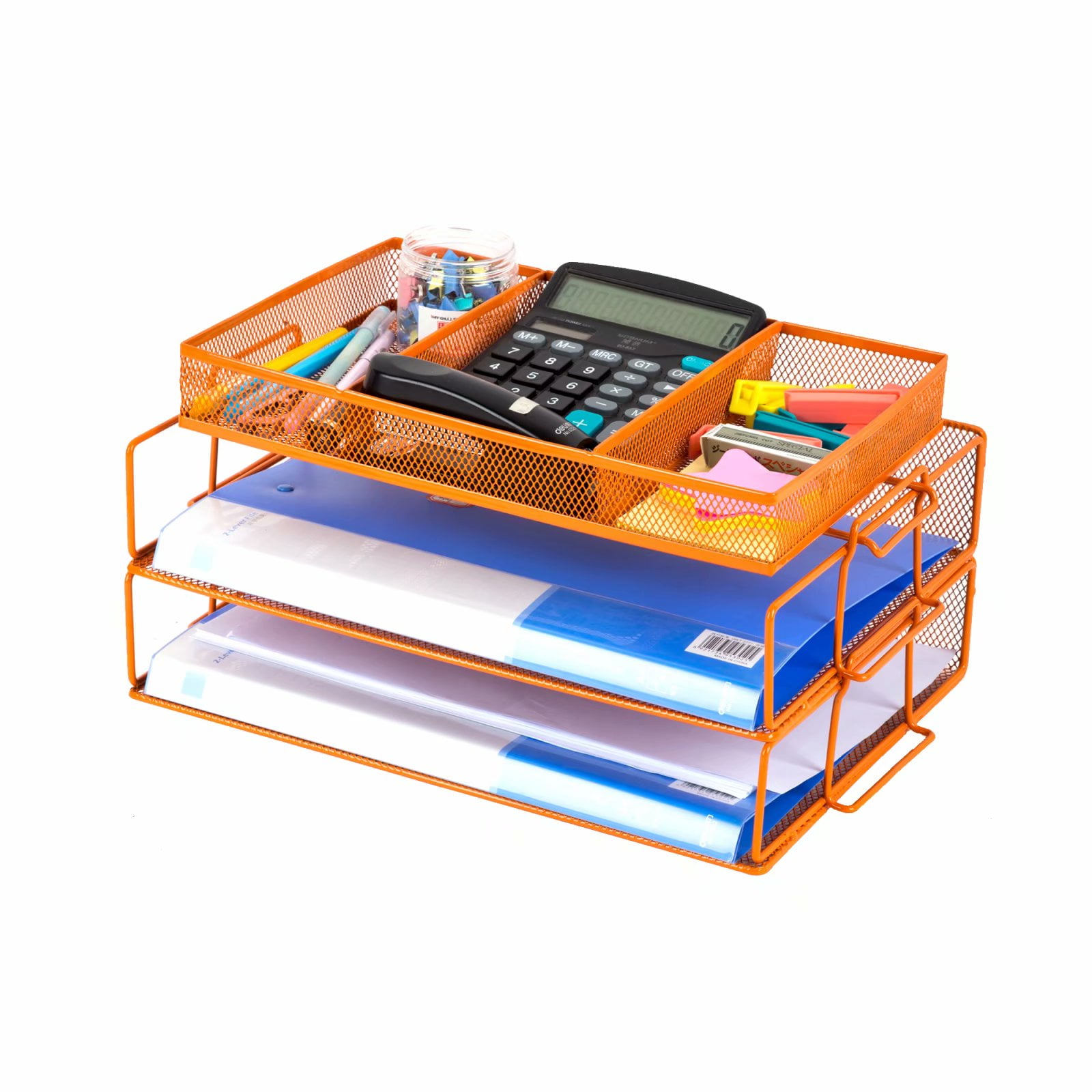 HGMart Mesh Desktop Office Organizer 2 Tier Stackable File Letter