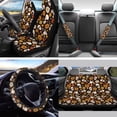 thumbnail image 2 of Yuyamidu Skull Car Seat Covers Full Set of 13 Steering Wheel Cover Seat Belt Cover Sunflowers Daisy Trash Bin Rearview Mirror Cover Keyrings Lipstick Holder Auto Interior Set Decor Universal Fit, 2 of 7