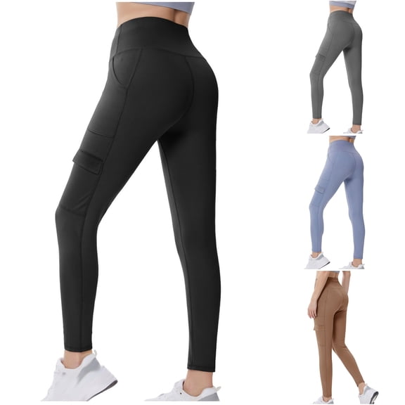 Swuxness Women Yoga Sports Pants Side Pockets High Elastic Hip Lifting Running Fitness Wear