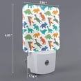 thumbnail image 2 of Cauagu Colorful Dinosaur Print LED Nightlight,0.5W Night Lights Plug into Wall 1 Pack with Dusk-to-Dawn Light Sensor Soft Glow Lamp for Bathroom Adult Hallway-UK, 2 of 7