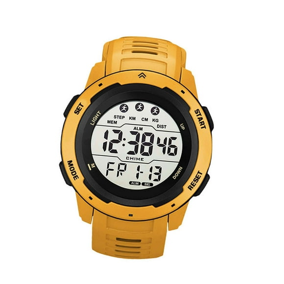 Lightweight Pressure Resistant Smart Watch, Multi Function Luminous Alarm Running Timer Sport Watch with Large Display for Men and Students