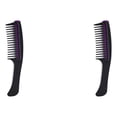 thumbnail image 1 of Jumpingount 1 peine desenredante con rodillo, herramientas de peluquero antiempalme, prevención electrostática irrompible, tinte de belleza para negro y morado 2Conjunto, 1 of 6