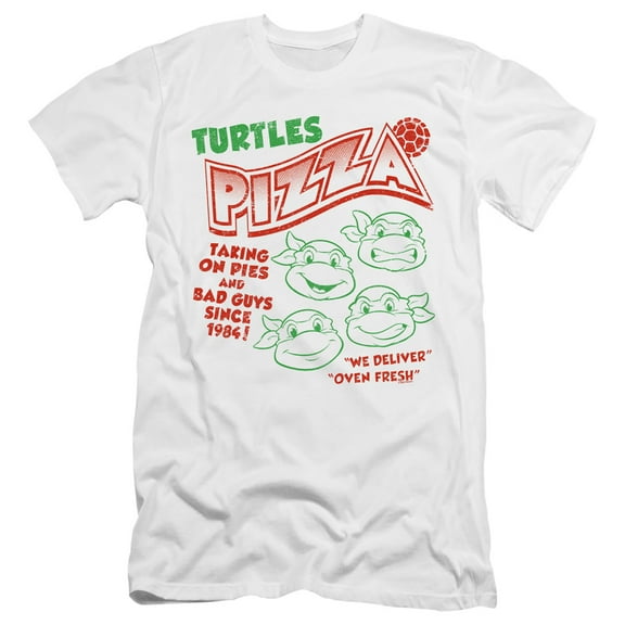 TMNT Teenage Mutant Ninja Turtles Turtles Pizza Unisex Adult Canvas Brand T Shirt