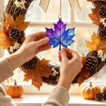 thumbnail image 6 of Fall Maple Leaf Hanging Ornament 3.14in, Bright Color Seasonal Window Wall Decor, Versatile Indoor‑Outdoor Home Decoration, 6 of 6