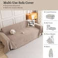 thumbnail image 4 of Jessy Home Sofa Cover Slipcover Couch Cover Protector Durable Multi-Function Furniture Cover for Pets Dogs Cats Home Decor Sofa Covers for Living Room 71"x 134"Light Coffee, 4 of 9