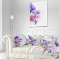thumbnail image 3 of Designart Little Purple Flowers Hand drawn - Flowers Throw Pillowwork - 12x20, 3 of 5