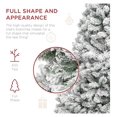 4.5ft Premium Snow Flocked Artificial Holiday Christmas Pine Tree for