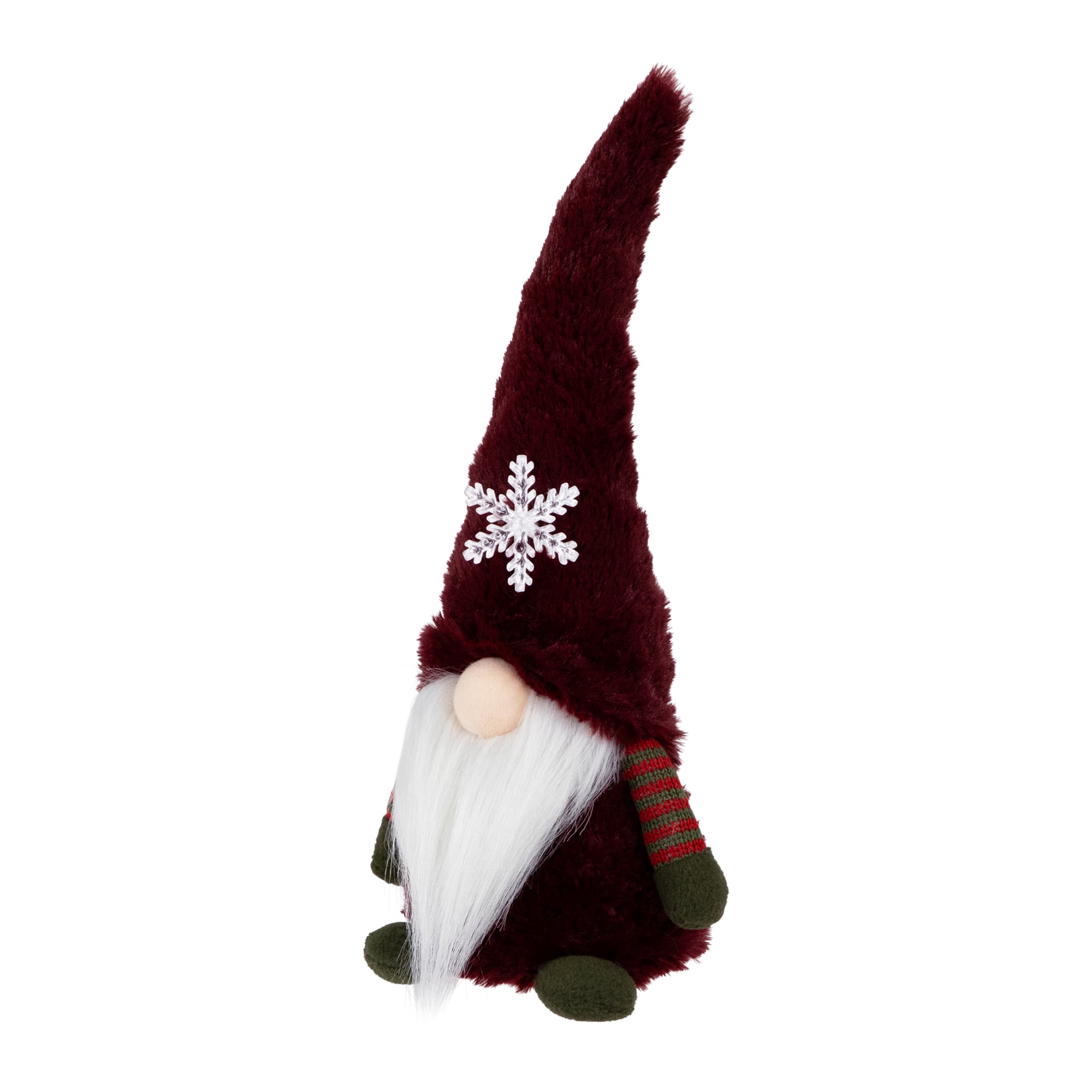 Northlight LED Lighted Gnome with Snowflake Christmas Figure - 13" - Burgundy Red