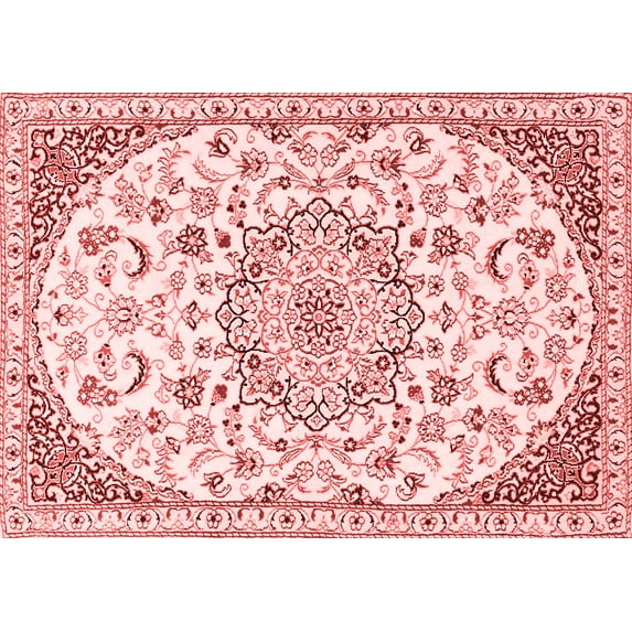 Ahgly Company Indoor Rectangle Persian Red Traditional Area Rugs, 8' x 12'