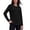 Black, variant on GERsome Women's Long Sleeve Shirts Crew Neck Button Trim Curved Hem Pullover Tops Casual Loose Fit Blouses Light Blue L