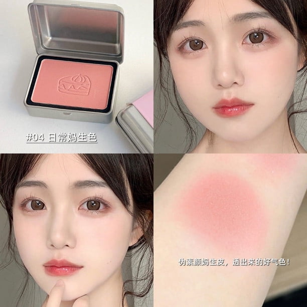 Colorete Dreamy Pearl Cheese 6g | Polvos naturales efecto cara descubierta | Color de mejillas suave y duradero | Difuminable para contornear y resaltar | 1 pincel incluido | Para todos los tonos de