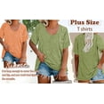 thumbnail image 4 of Langwyqu Womens Plus Size T Shirts Short Sleeve Loose Summer Casual Tops, 4 of 5