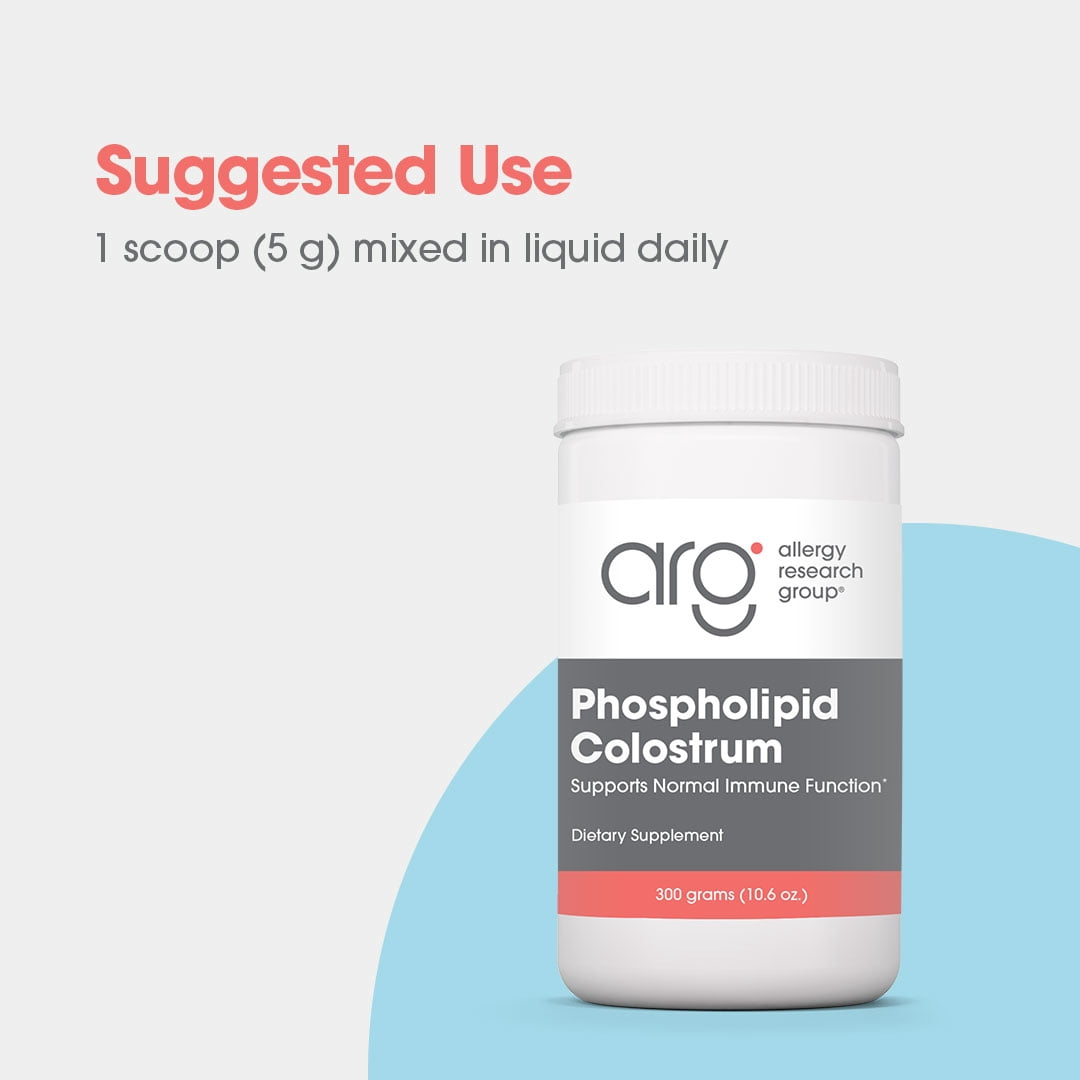 Allergy Research Group Phospholipid Colostrum Supplement - Colostrum Powder, Bovine Colostrum for Humans, Colostrum for Adults, Sunflower Phospholipids - 1 Container (60 Day Supply)