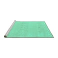thumbnail image 2 of Ahgly Company Machine Washable Indoor Rectangle Solid Turquoise Blue Modern Area Rugs, 8' x 10', 2 of 4