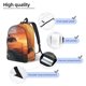 thumbnail image 3 of Balery Sunset Dancing Dolphin B Mochila Clásica Impresa Básica para Viaje, Mochila Escolar Resistente al Agua, Mochila de Lona con Correas Ajustables-Medium, 3 of 5