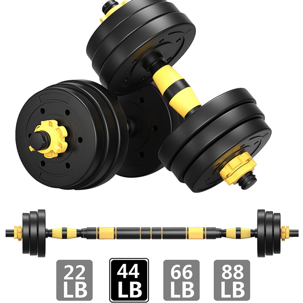 22/88/110 LBS Adjustable Barbell Pair Dumbbell Set Non-slip Hand Combination C73 