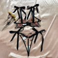 thumbnail image 5 of Lingerie for Women Apparel Mesh Lace Teddy Sleepwear with Comfortable Three-Hook Design for Home Leisure Nightwear Red M, 5 of 8