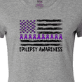 thumbnail image 4 of Inktastic Epilepsy Awareness Purple Ribbons and Flag Women's T-Shirt, 4 of 5