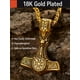 thumbnail image 3 of Collar FaithHeart Gold Mjolnir con colgante Mjolnir de acero inoxidable vikingo nórdico, 3 of 9