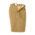 thumbnail image 5 of Unisex Tear Away Shorts Snap On Athletic Shorts Cotton Post Knee Hip Surgery Recovery Lounge Short with Pockets Khaki S, 5 of 7