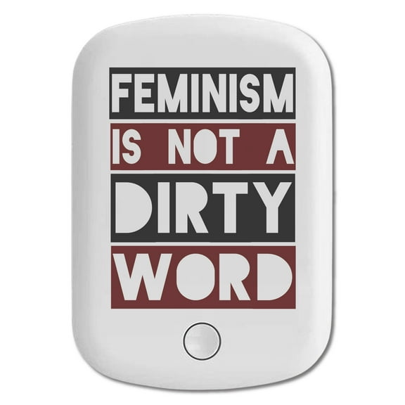 DistinctInk Magnetic Battery Pack, 5000 mAh Wireless Portable Charger with USB-C Cable, Compatible with MagSafe iPhone 14 / 13 / 12 Series - Feminism is NOT A Dirty Word