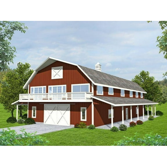 001-3639: Garage Apartment 3 Bed, 3 Bath Luxury Home Plan, 1920 Sq Ft: Full Blueprints with License to Build by Home Plan Marketplace - Lesuto