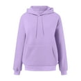 thumbnail image 6 of BOBOGOJP Women’s Oversized Pullover Hoodie – Heavyweight Fleece, Relaxed Fit, Soft Touch, Kangaroo Pocket Sweatshirt Purple for Size 4XL, 6 of 6