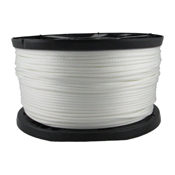 Corde en Polyester Dacron 3/16 Pouces - Bobine de 1000 Pieds / Tressage Solide - Qualité Industrielle - Haute Résistance aux UV et à l'Abrasion - Faible Élasticité