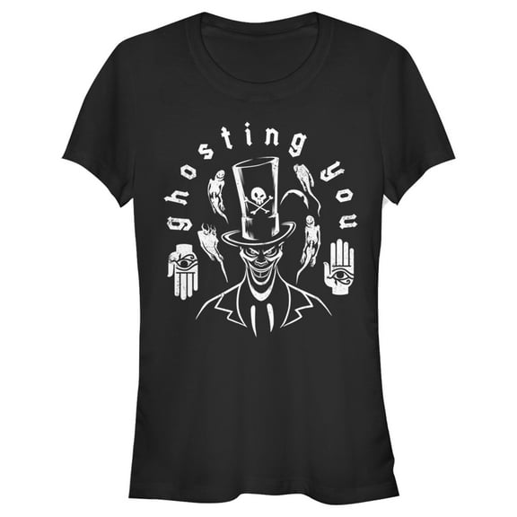 Junior's The Princess and the Frog Valentine's Day Dr. Facilier Ghosting You Graphic Tee Black Small