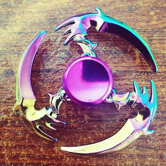 1pcs Metal Rainbow Fidget Spinner Colorful Edc Hand Spinner Anti-anxiety Toy For Spinners Focus Relieves Stress Adhd Finger Spinner(e) Battqx