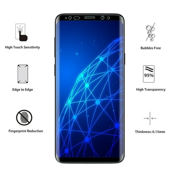Samsung Galaxy S9 Full Coverage [Anti-Bubble] [TPU Not Glass] [Case Friendly] Screen Protector