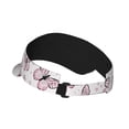 thumbnail image 2 of Fotbe Pink Butterflies (2) Visera Deportiva con Diseño, Gorra Abierta Ajustable de Algodón para Mujer y Hombre, 2 of 7