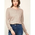 thumbnail image 5 of Made by Johnny Women's Keep It Classic Round Cardigan XXL KHAKI, 5 of 6