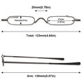 thumbnail image 2 of MAGIMODAC Pocket Reading Glasses Compact Men Women Metal Eyeglasses Eyewear With Case (Gray, +3.0), 2 of 5